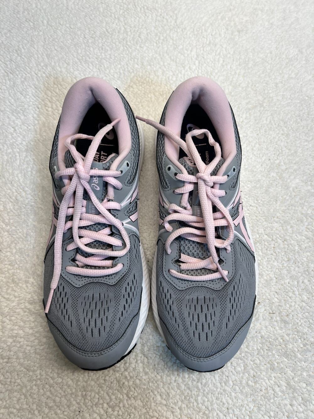 ASICS Women's Sneakers GEL-Contend 7 Running Shoes Sheet Rock/Pink Salt, Sz 9